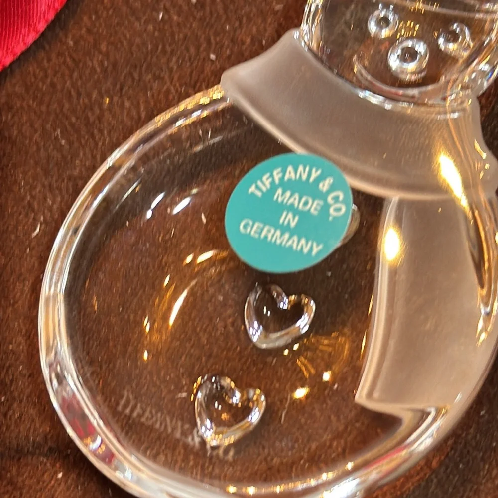 🐈‍⬛HOST PICK🐈‍⬛ Tiffany & Co Authentic Crystal Glass Snowman Ornament NWT - Picture 6 of 8